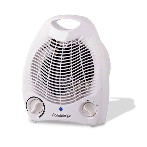 CAMBRIDGE Fan Heater FH1: Offering Versatile Use, User-Friendly, Efficient Heat Diffusion, 1000-2000W Power, Dual Airflow Speeds, Adjustable Heat Control