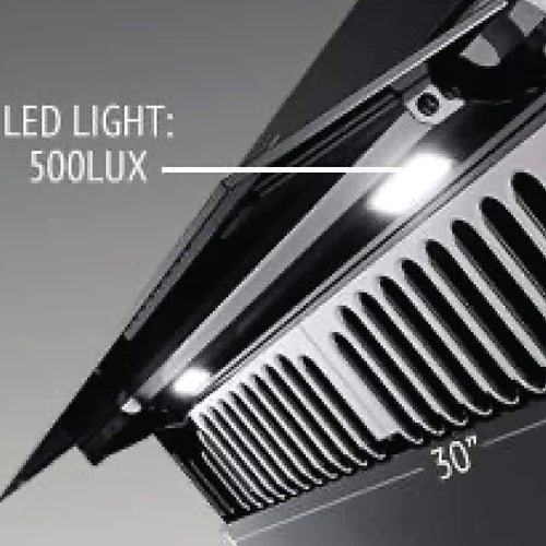 FOTILE JQG7501.E 30" Range Hood | Unique Side-Draft Design for Under Cabinet or Wall Mount |   | Powerful Motor | LED Lights |