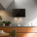 FRANKE FPJ 915 V BK A Purity Kitchen Chimney Hood: Pyramidal, 90cm, 750m3/h, 3 Speeds, Vertical Evo, Stainless Steel, Black Glass, Energy Efficient