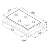 Franke FHNL 905 4G TC XS C Built In Gas Hob 90cm