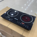 Geepas 6130 2-in-1 Induction and Infrared Double Burner Hot Plate 