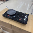 Geepas 6130 2-in-1 Induction and Infrared Double Burner Hot Plate 