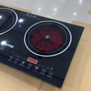 Geepas 6130 2-in-1 Induction and Infrared Double Burner Hot Plate 