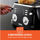 GEEPAS GBT-36564UK-BK Bread Toaster