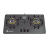 Golden Fuji GT‑3(80) Kitchen Built‑In Hob With 3 Gas Burners, Glass Top Surface and Automatic Piezo Ignition