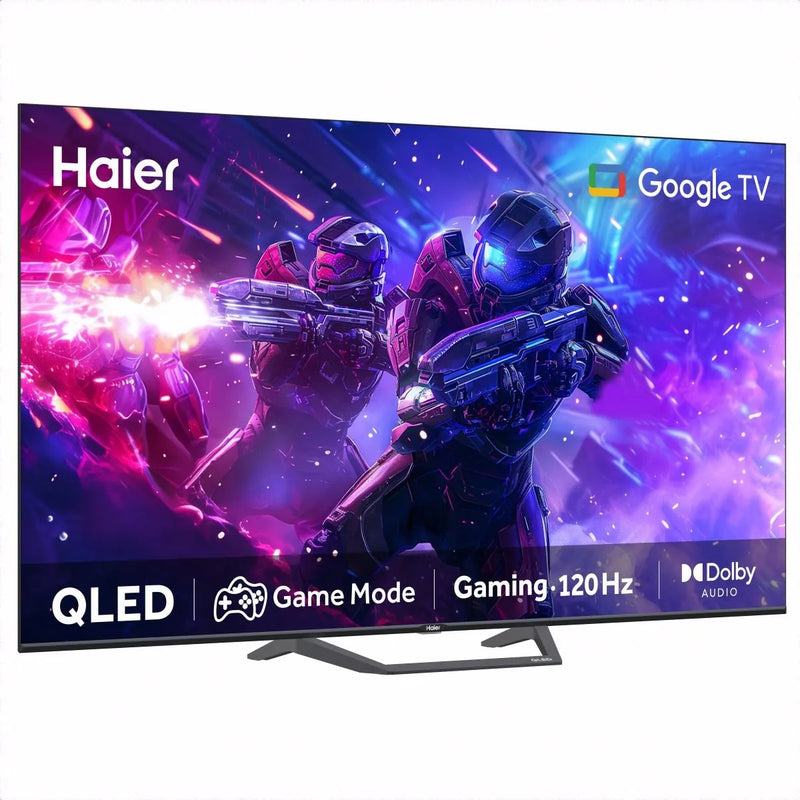 HAIER 50" H50S80EUX QLED Google TV MEMC 120Hz HDMI 2.1 Bazel Less Design