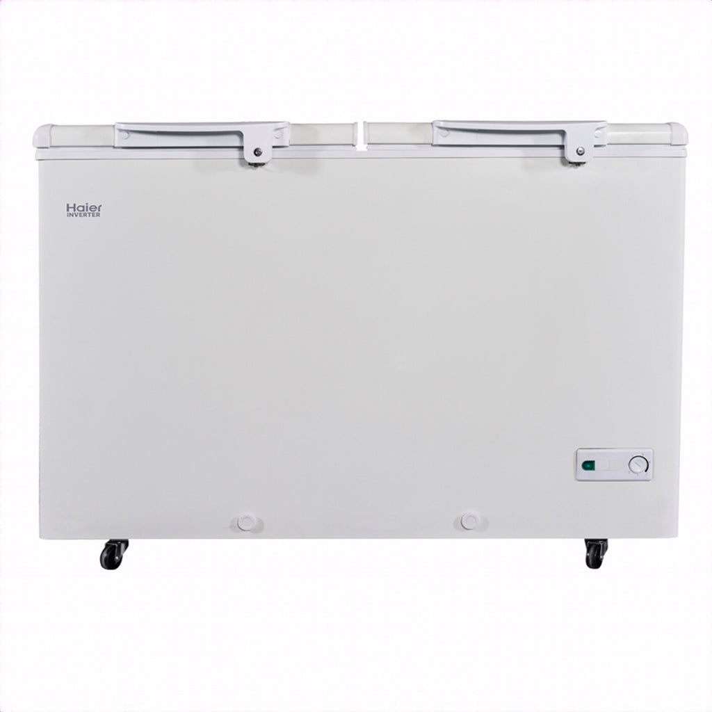 Haier Inverter HDF-385 INV WHITE with Balance Cooling REF & FRZ Separate Compartment High Density Foaming  100 Hours Freezing Retention