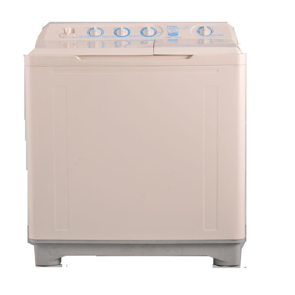 Haier  semi-automatic, twin-tub Washing Machine HWM120AS-GREY with 12KG Capacity High Efficiency & Low Noise Super Basin Pulsator PowerTransparent Top Cover