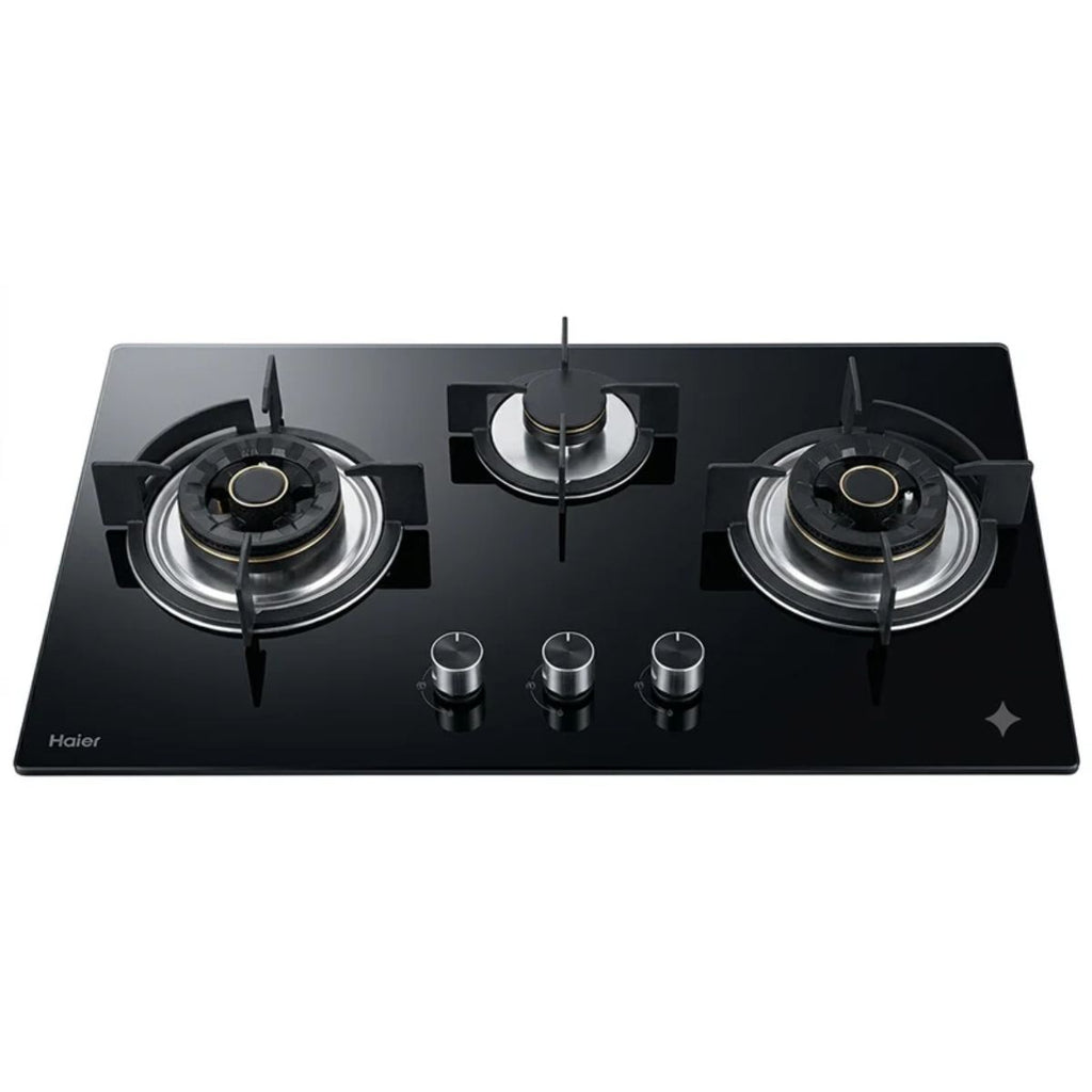 Haier HCC Q67356 NG 3 Burner Tempered Glass Hob