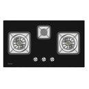 Haier HCC Q67366 NG 3 Burner Tempered Glass Hob 