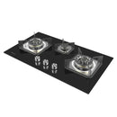 Haier HCC Q67366 NG 3 Burner Tempered Glass Hob 
