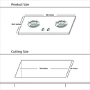 Hanco 605 EPS 3 Burner Tempered Glass Surface