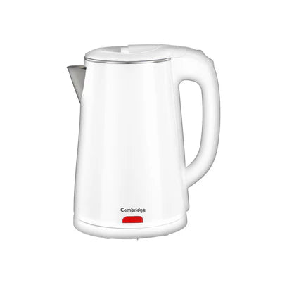 CAMBRIDGE Electric Kettle JK-376: Easy Filling, Stainless Steel Heating Element, Removable Nylon Filter, Auto Turn Off, Evaporation/Overheat Protection, 1800W