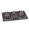 Golden Fuji GT‑3(80) Kitchen Built‑In Hob With 3 Gas Burners, Glass Top Surface and Automatic Piezo Ignition