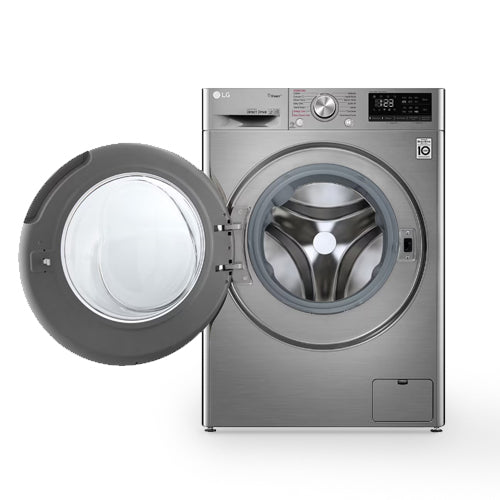 LG Front Load Washing F4R3VYL6P Machine Is A High-Performance With 10.5 Kg Capacity, TurboWash Technology, And Multiple Wash Programs.