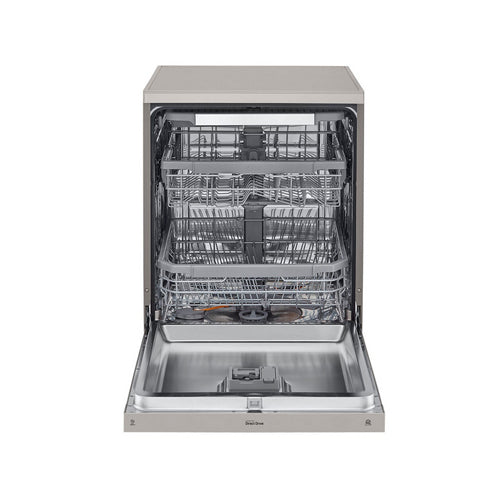 LG QuadWash™ Steam Dishwasher - DFB425FP, high-performance dishwasher designed for efficiency and convenience. With innovative QuadWash™ technology, TrueSteam™ for superior cleaning, and SmartThinQ™