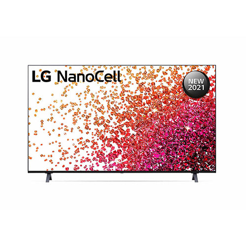 LG 55" LED TV 55NANO75K NanoCell: 3840 x 2160 Resolution, NanoCell Color Technology, IPS LCD Panel, HDR support, webOS Smart Platform, ThinQ AI, HDMI 2.1, USB Playback
