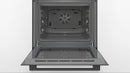 BOSCH HBJ558YBOQ, Black 60x60 cm Built-in Oven with EcoClean Direct, White LCD Display, Soft Close Door, and 8 Heating Modes