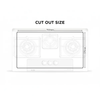 Nasgas DG-222-BK 3 Burner Glass