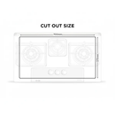 Nasgas DG-222-BK 3 Burner Glass