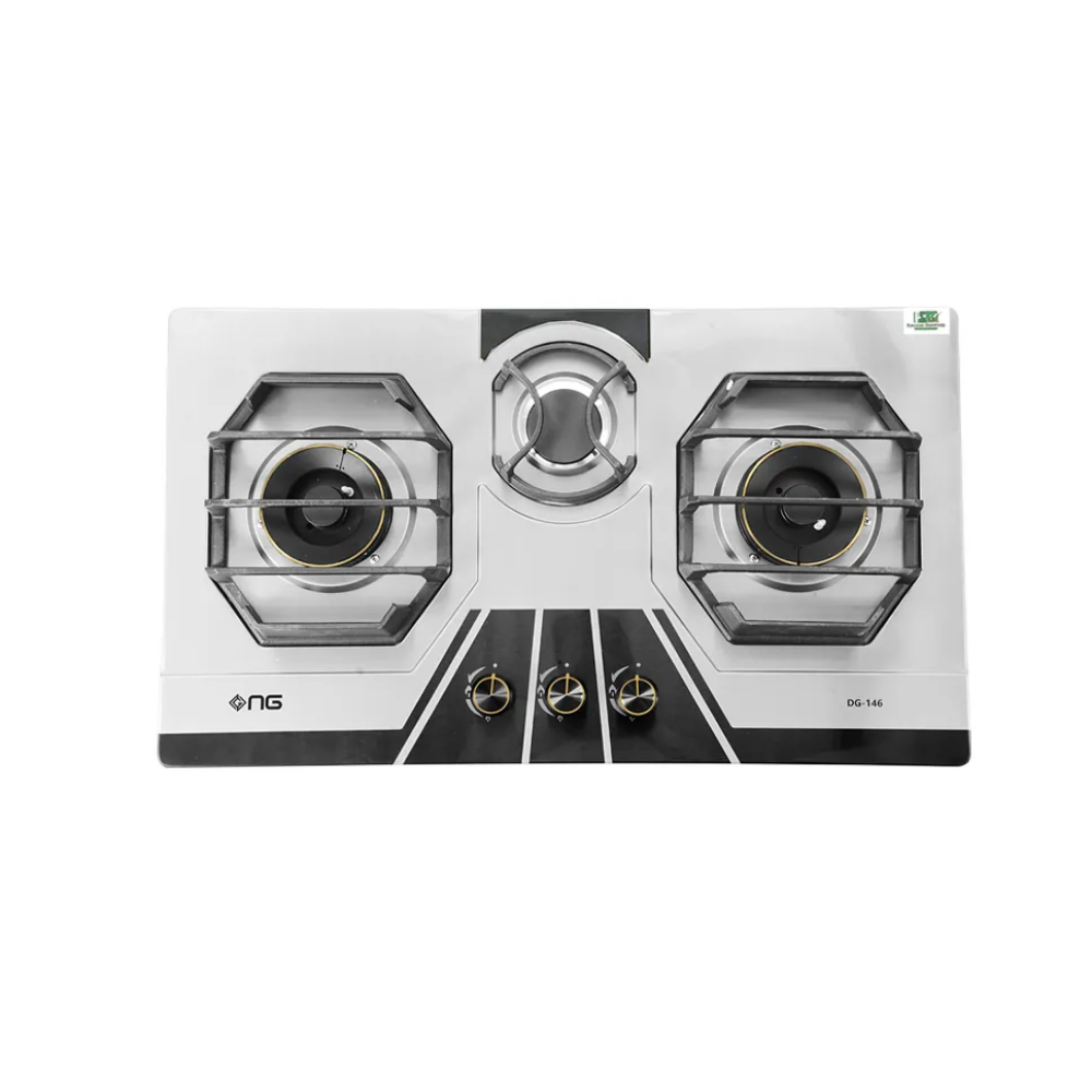 Nasgas DG-146-BK 3 Burner Glass