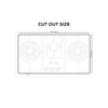 Nasgas DG-444 BK 3 Burner | Built-In Gas Hob