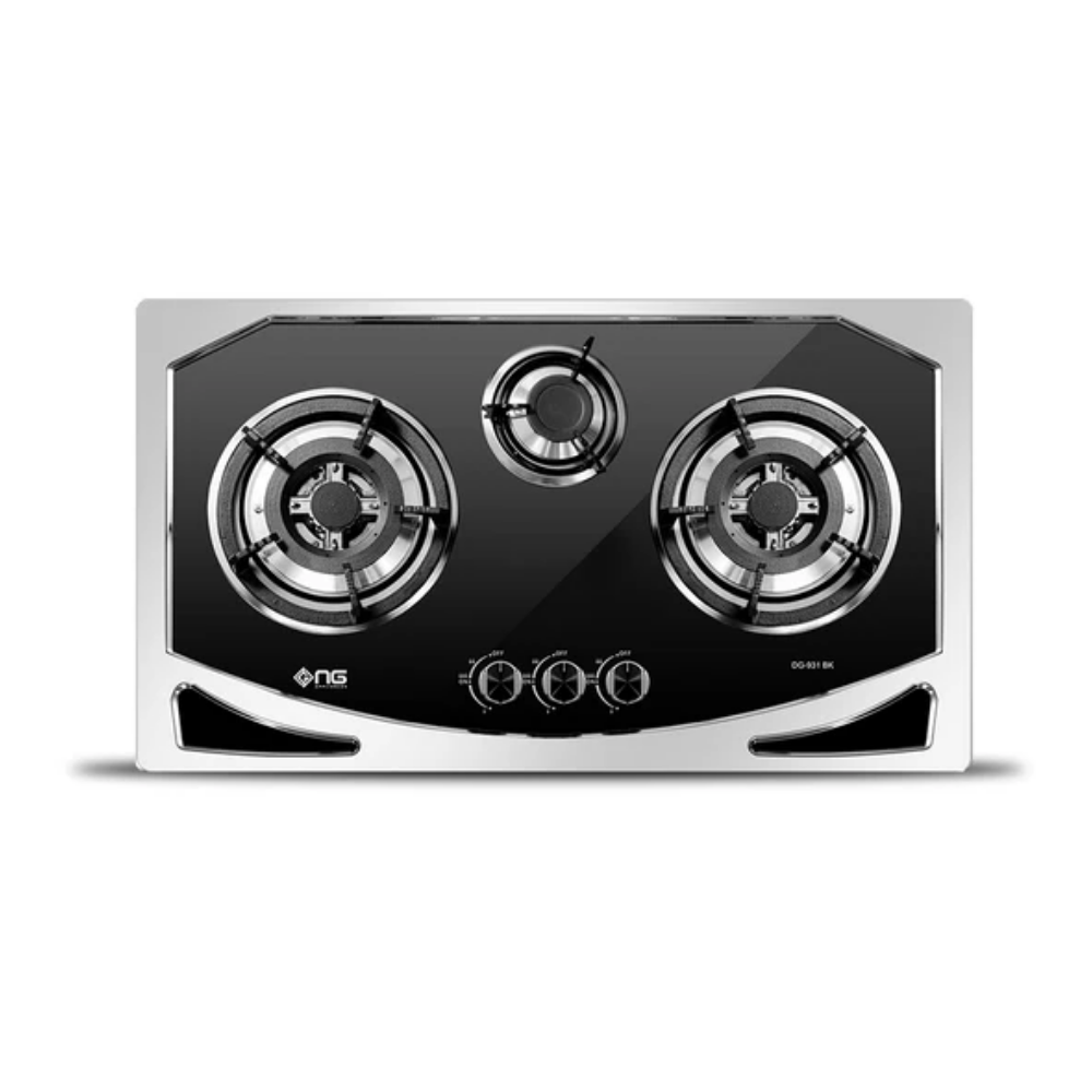 Nasgas DG-931 BK 3 Burner Tempered Glass | Built-In Hob