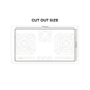 Nasgas DG-933 BK 3 Burner Steel Top | Built In Hob