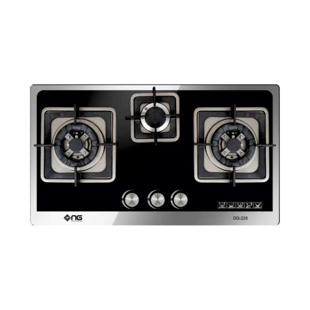 Nasgas DG-GN3 226 3 Burner Tempered Glass 