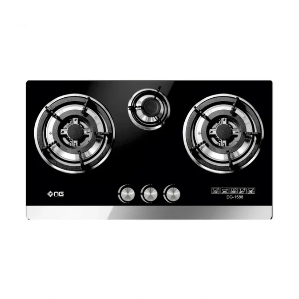 Nasgas DG-GN3 3 Burner Tempered Glass