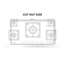 Nasgas DG-GN 5 5 Burner Tempered Glass | Built-In Hob