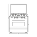 Nasgas NG-534 Gas Range 5 Burner Double Door Oven