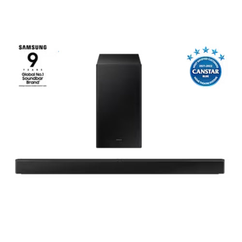 SAMSUNG B-series 2.1ch DTS Virtual:X Soundbar HW-450B, Powerful Sound Output, Dts Virtual:x Technology, And Wireless Subwoofer, This Soundbar Is Ideal For Creating A Cinematic Soundscape