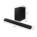 SAMSUNG B-series 2.1ch DTS Virtual:X Soundbar HW-450B, Powerful Sound Output, Dts Virtual:x Technology, And Wireless Subwoofer, This Soundbar Is Ideal For Creating A Cinematic Soundscape