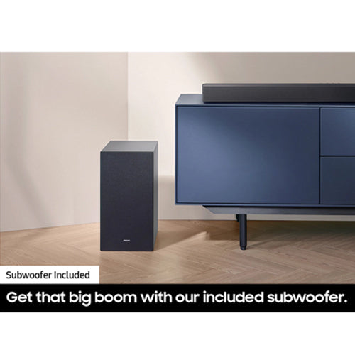 Samsung B-series 2.1ch DTS Virtual:X Soundbar HW-C450, powerful sound output, DTS Virtual:X technology, and wireless subwoofer, this soundbar is ideal for creating a cinematic soundscape