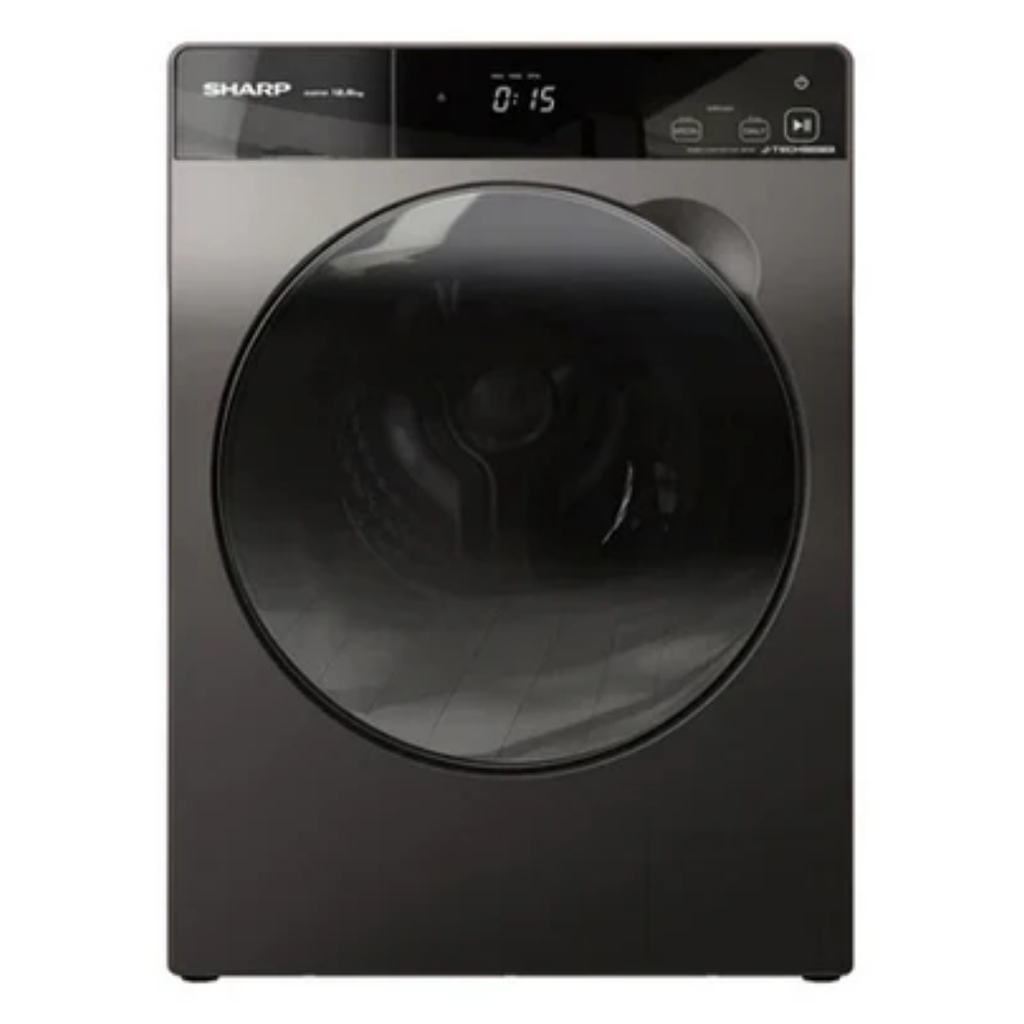 SHARP ES-DP1054KJZ-S Washing Machine, Dry Airwash Mode with Plasmacluster Ion, J-Tech inverter motor, Steam and scent function