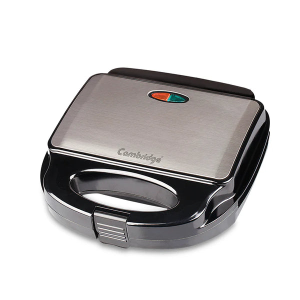 CAMBRIDGE Sandwich Maker SM1088: Two-Slice Capacity, Nonstick Plates, Cool-Touch Housing, Compact Design, Auto Shut-Off