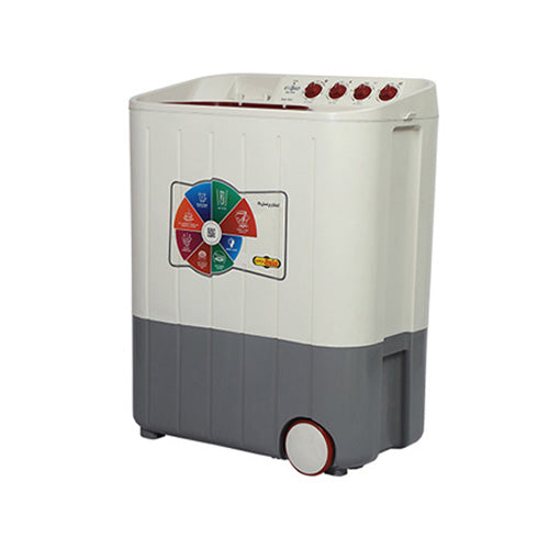 SUPER ASIA SA-244 8 KG Twin Tub Washing Machine: Ideal For Moderate Laundry Demands With Separate Washing And Spinning Tubs, And Multiple Wash Programs.