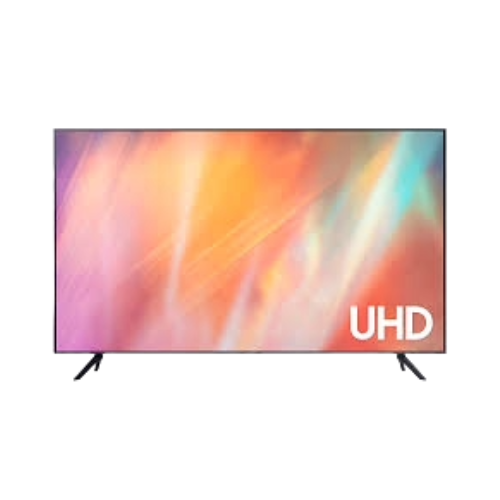 SAMSUNG 55" 4K Ultra HD LED Smart TV 55AU7000 with HDR Provides Vivid Viewing, Built-In Streaming Apps, and Versatile Connectivity Options.