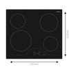 Vestel BH 6330B 4 Burner Electric Hot Plate 60cm Ceramic Glass 