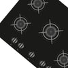 Vestel BH-7112B 5 Burner Black Glass Gas Hob