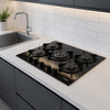Vestel BH-7112B 5 Burner Black Glass Gas Hob