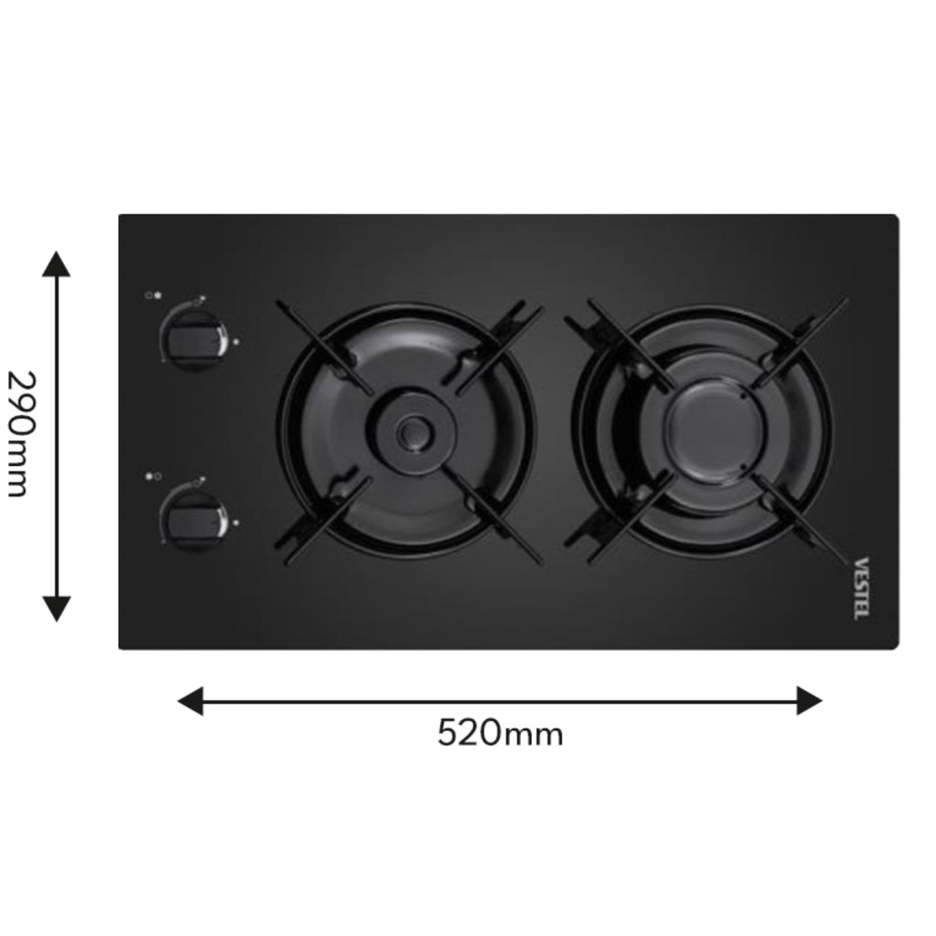 Vestel GS 30G2S1 30cm 2 Burner Gas Hob 