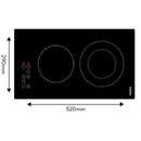 Vestel GC30.002 Electric Ceramic Hotplate 30cm Built In Hob with Sleek Design for Modern Kitchen Cooking