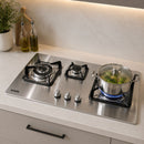 Vestel BH 7513SMX Built In Stainless Steel Hob | Premium 3 Burner Gas Hob for Modern Kitchens