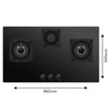 Vestel 3 Burner Tempered Glass Hob 90cm