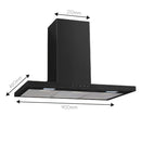 Vestel AD 93320B1 Wall Mounted Black Glass Hood 