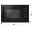 Vestel Frameless Built In Microwave Oven 30 Litres Stylish Integrated Kitchen Microwave for Modern Homes