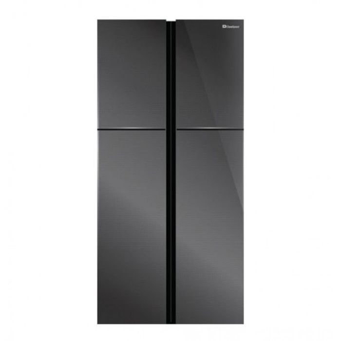 DAWLANCE Refrigerator DFD 900 GD Inverter Technology , Black Honeycomb, Touch Display ,  Hidden Handle, Glass Shelf , Door LED Light, LED on Side Walls, 3 Shelves, 4 Freezer Door Pockets.