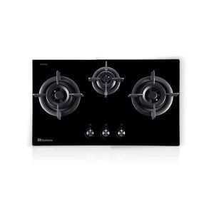 DAWLANCE DHG-380-BM-A: Stylish Black Metallic 3-Burner Gas Stove with Automatic Ignition